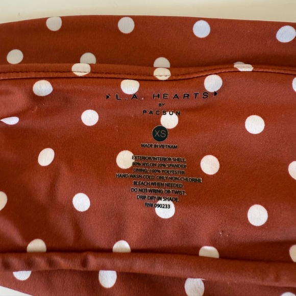 Polka Dot Bandeau Bikini Top - Picture 6 of 9